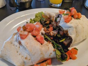 Vegan Burrito at The 5 Point Cafe in Seattle