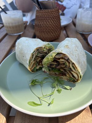 Vegan brekky wrap   at NALU Coffee House in Newquay