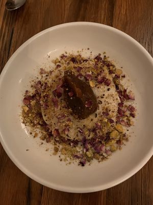 Coconut rice pudding with date purée   at Tempus in Katoomba