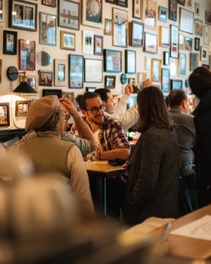 Pubs are about being together, and nothing is better than grabbing a drink with friends and loved ones. at The Baby Goat Barn in Hamburg