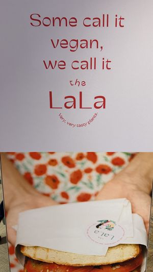 Look for the sign  at VIE - The Lala / Veganista - T1-C in Vienna