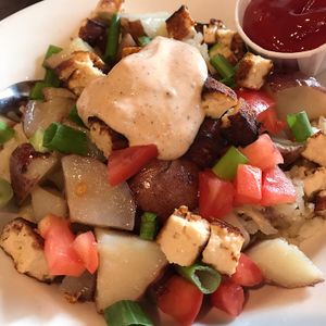 Loaded vegan brunch potatoes  at Motr Pub in Cincinnati