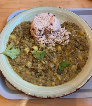 Vegan spinach and lentil curry   at Red Curry House in Nuremberg