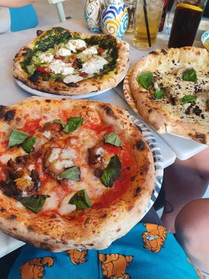 Vegan aubergine pizza! at Napoli on the Road in West London