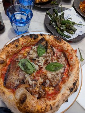PARMIGIANA VEGAN & PADRON PEPPERS at Napoli on the Road in West London