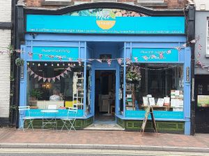 Shop front of the Nice and Naughty cafe and Bistro at The Bistro Bar & Kitchen from Nice & Naughty in Market Rasen
