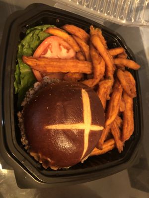 Vegan New Mexico burger deluxe ( buy one get one free)   at Pink's Vegan Diner - Cloud Kitchen in Merrick