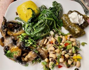 My plate  at Art & Taste in Rhodes