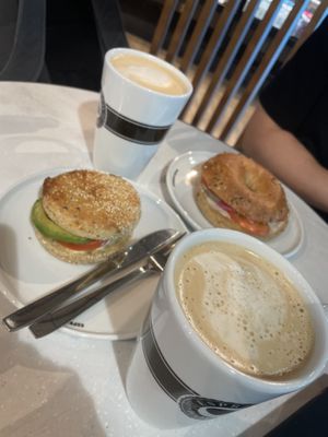 Bagel and sandwich  at HEL - Espresso House in Vantaa