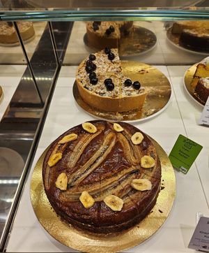 Banana cake at Zurheide feine Kost Pâtisserie in Dusseldorf