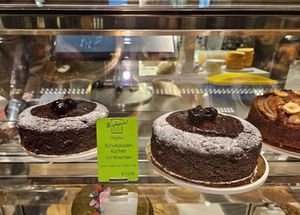 Small chocolate cakes at Zurheide feine Kost Pâtisserie in Dusseldorf