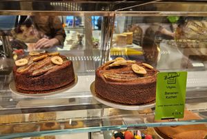 Small banana cakes at Zurheide feine Kost Pâtisserie in Dusseldorf