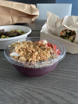 PB & J açaí bowl  at Life Alive Organic Cafe in Cambridge