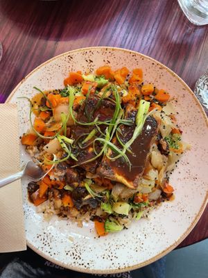 teriyaki tofu bowl   at Life Alive Organic Cafe in Cambridge
