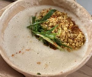 Cashew Cauliflower soup   at Life Alive Organic Cafe in Cambridge