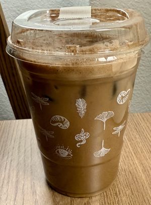 Banana Oat Cold Brew from the seasonal menu  at Life Alive Organic Cafe in Cambridge