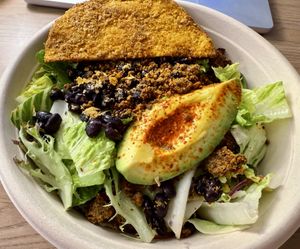 Mexicali Tostada salad (prior to adding the dressing to it)  at Life Alive Organic Cafe in Cambridge