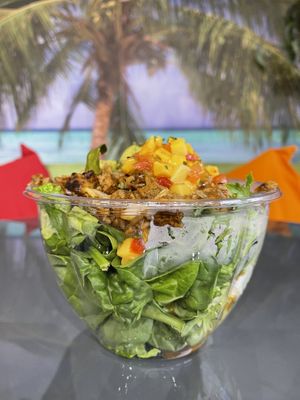 Jerk Tofu Salad  at The Healthy Food Cafe in Indianapolis