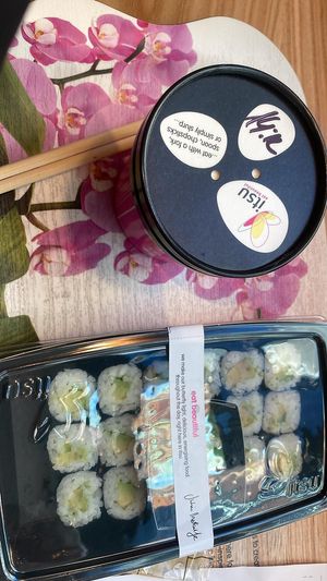 Avo rolls and miso  at Itsu - St James Crescent in Edinburgh