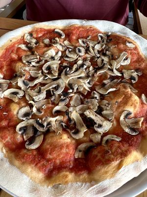 Pizza funghi without cheese  at Bistro Vučnica in Plitvicka Jezera
