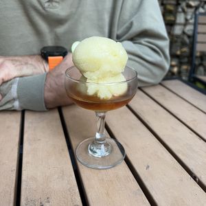 spiked seasonal sorbet  at Jardin in Madison