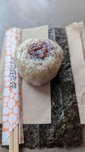 DIY pickled plum brown rice ball at Ni Japanese Delicacies in New York City
