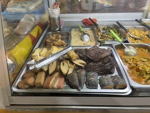 Mock meats   at Mae Orathai Vegetarian in Phuket