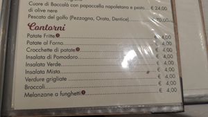 All the contorni are vegan at Ristorante Zi Ntonio in Sorrento