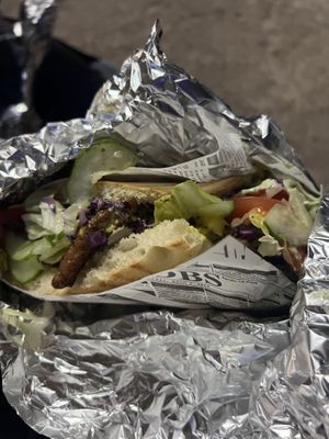 Veganer Gyros im Brot  at Vleischerei - Konieczny in Leipzig