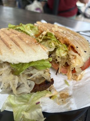 Seitan & lentils burger  at Vleischerei - Konieczny in Leipzig