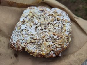 Best pastry ever? Rhubarb bostock at Heyl Bakery in Plymouth
