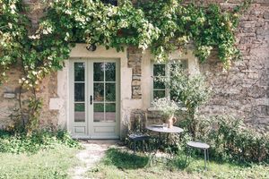 Private entrance of The Cook's Cottage (holiday home for 2) at Refuge d'hôtes La Source in Champignolles