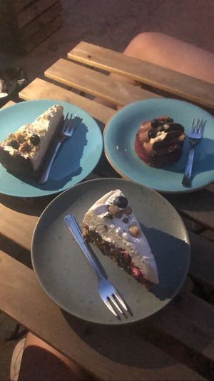 Carrot Cake, Blackcurrant Patisserie & traditional Polish Cake  at Fukafe in Gdansk