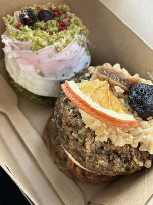 Carrot Cake and Spinach Tartlet   at Fukafe in Gdansk