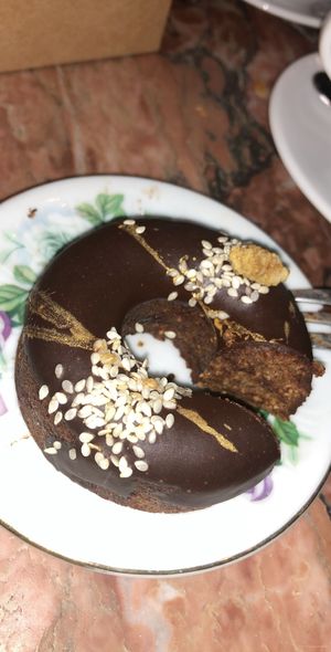 Chocolate Gluten free Donut  at Fukafe in Gdansk