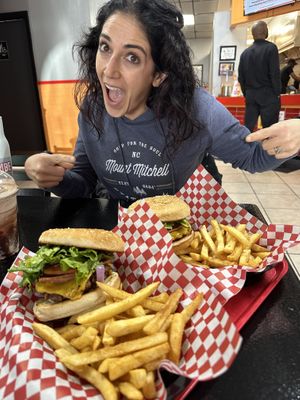 So excited to get down with these vegan burger!!  at Romeos Vegan Burgers in Greensboro