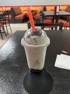 Cookies and cream milkshake  at Romeos Vegan Burgers in Greensboro