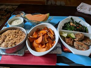 Breakfast! at Someday Farm Vegan Bed and Breakfast in Freeland