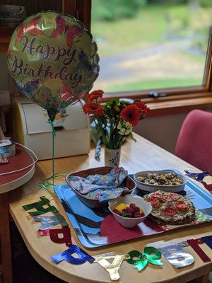 Breakfast Day 1! at Someday Farm Vegan Bed and Breakfast in Freeland