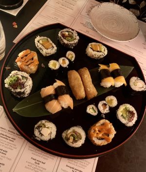 £30 vegan sushi platter  at Moshimo in Brighton