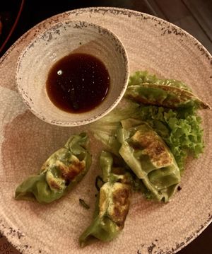 Vegetable gyoza’s  at Moshimo in Brighton