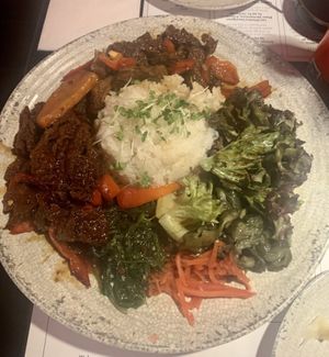 Vegan kamo ‘duck’ teriyaki  at Moshimo in Brighton