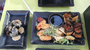 yakiyasai plate at Moshimo in Brighton