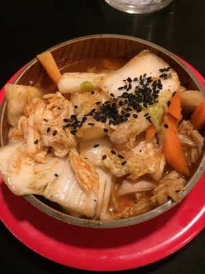 Vegan kimchi  at Moshimo in Brighton