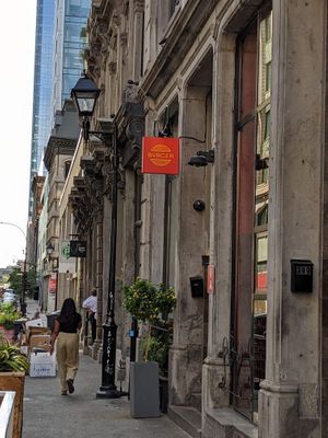 Exterior at Bvrger in Montreal