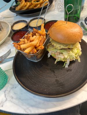 Old school burger   at Bvrger in Montreal