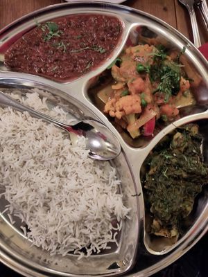 Vegan thali at Sadhu in Flensburg