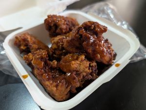 Great cauliflower wings! at A Vegan's Utopia in Montego Bay