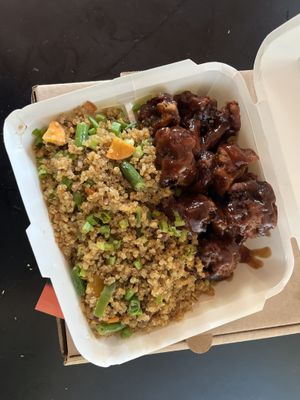 Cauli Wings & Stir-Fried Quinoa… umm yes please!  at A Vegan's Utopia in Montego Bay