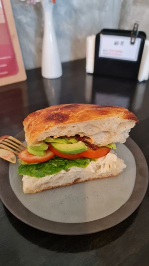 Humus focaccia sandwich at That's Amore Focaccia Love & More in Bangkok